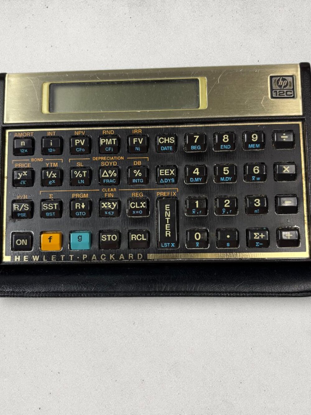 Vintage HP 12C Financial Calculator by Hewlett Packard with Case